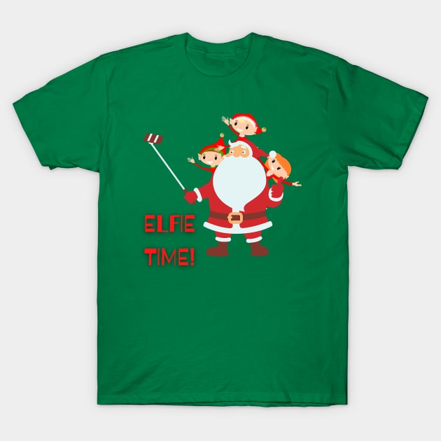 Christmas Selfie T-Shirt by ClocknLife